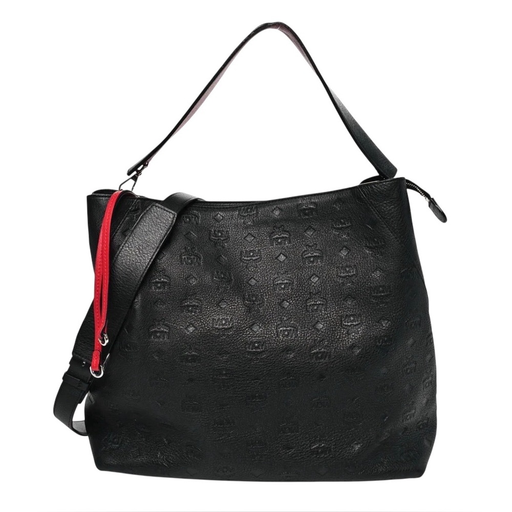 𝐌𝐂𝐌 - Klara Ottomar Monogrammed, Calfskin Large Hobo, w/𝐂𝐎𝐀 - Picture 3 of 7